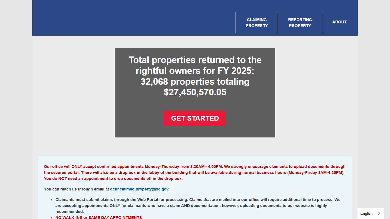 Washington DC Unclaimed Property – Official State Site