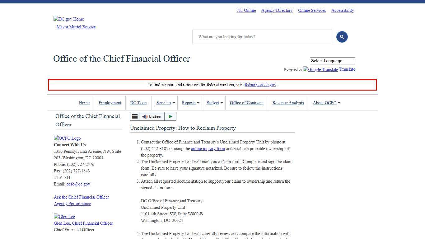Unclaimed Property: How to Reclaim Property | ocfo